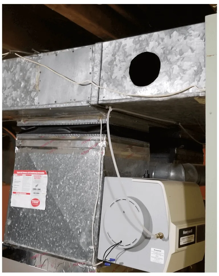 HVAC system prepared for air duct cleaning by Planet Duct
