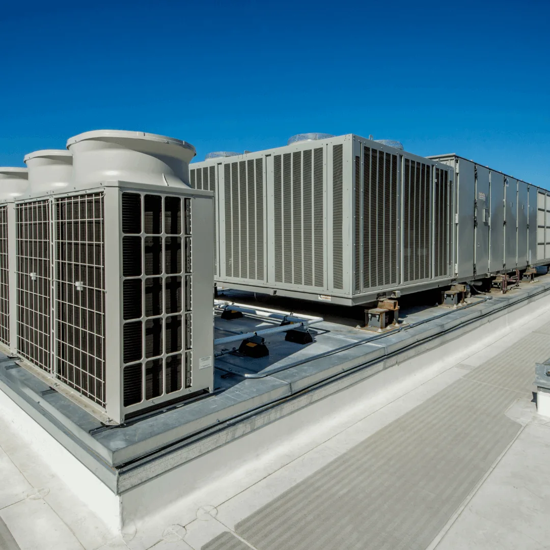 A picture of a HVAC system outside.