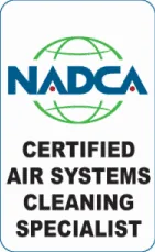 Logo for NADCA-certified air systems cleaning specialist.