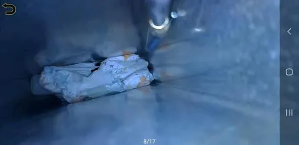 Diaper found during air duct service
