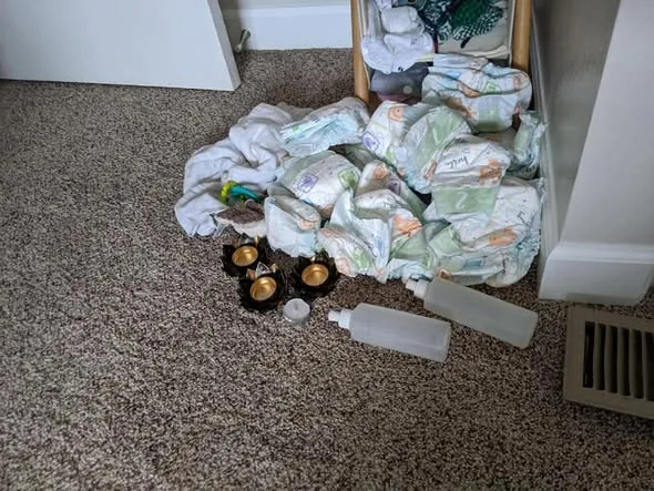 Diapers found in vents
