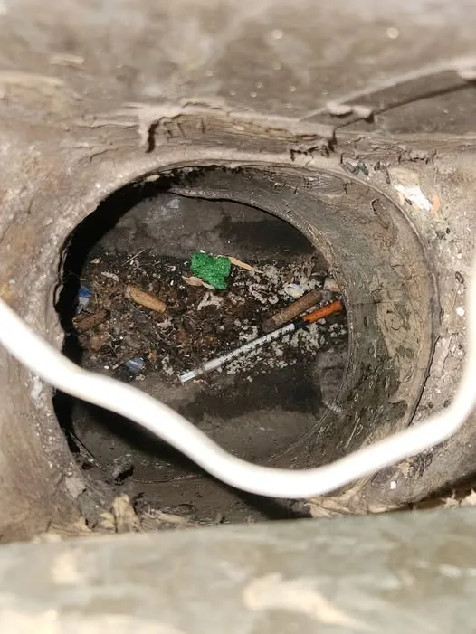 Hazardous items found in air duct