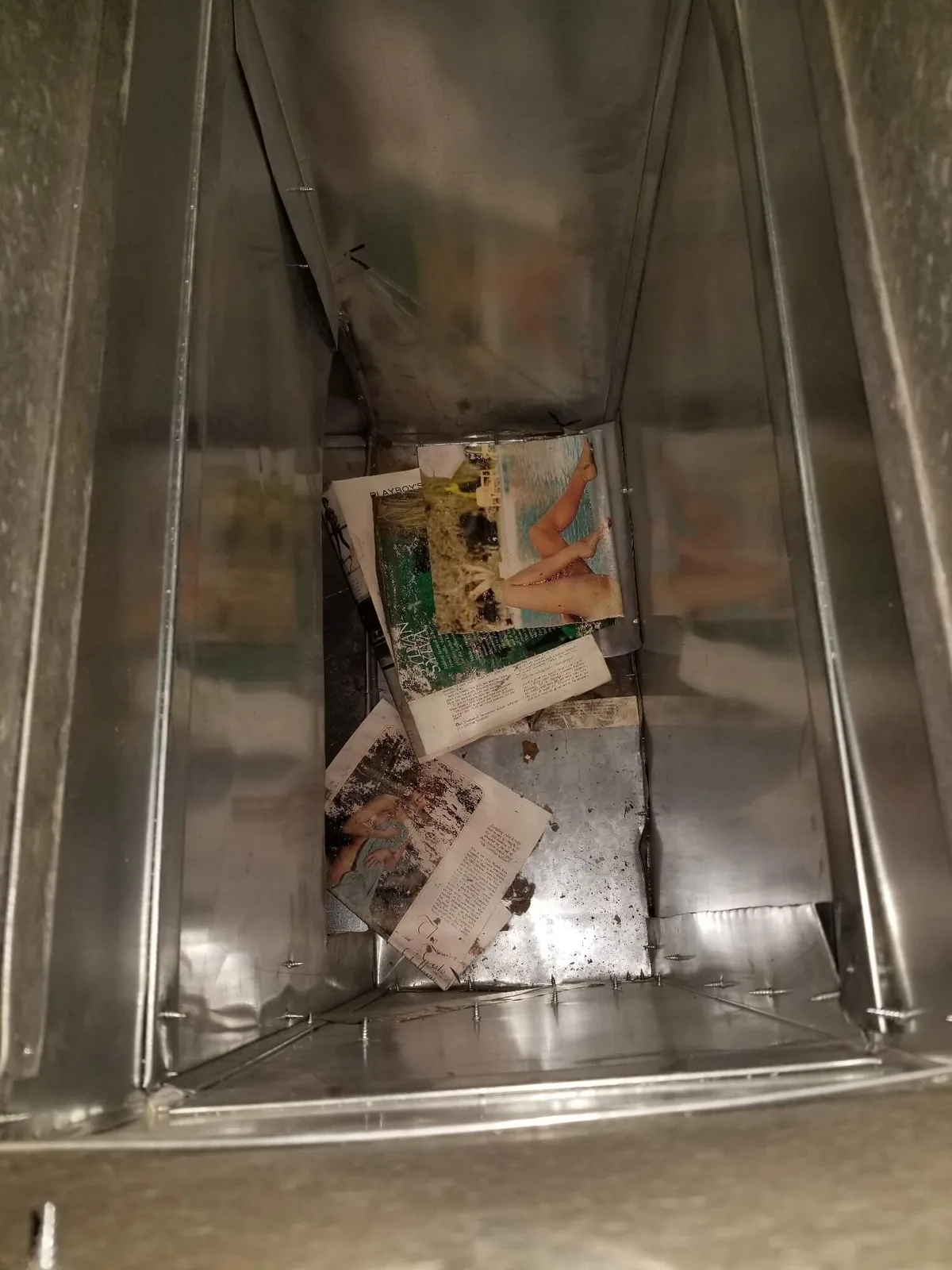 Magazine found in vents during HVAC services
