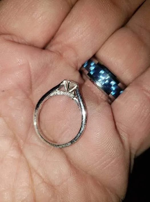 Silver ring retrieved from ductwork
