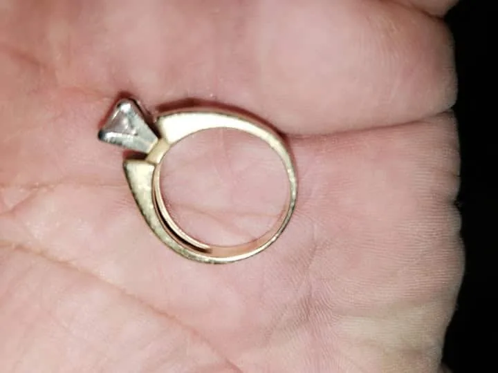 Valuable ring removed from air duct system