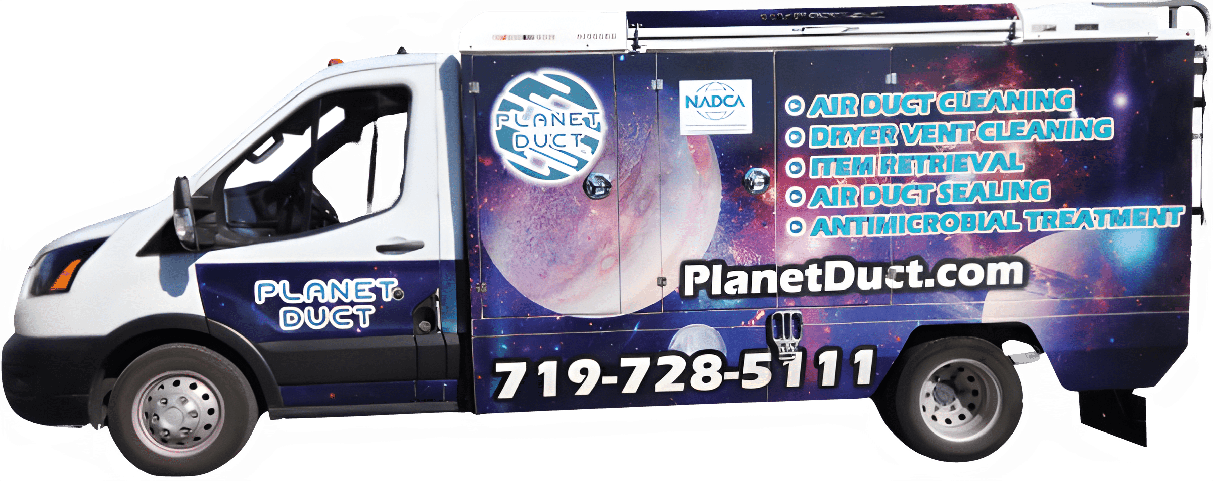 Image of Planet Duct company truck