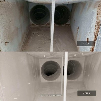 before and after for duct armor restoration